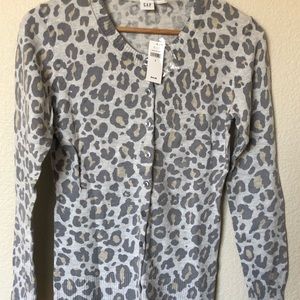 Gap leopard cardigan...NWT